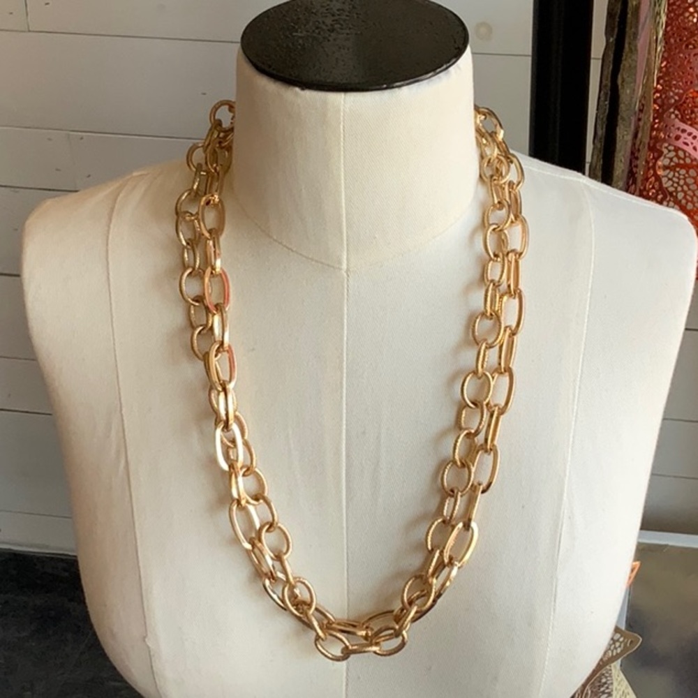 Chunky gold chain necklace - Picture 1 of 6